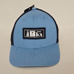 PGA Tour Golf Pro Series Adjustable Blue Grotto Hat CLUBS, FLAG, & CART